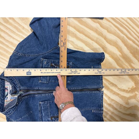Vintage Tommy Hilfiger Women’s Denim Jacket NWT Stretch Zip-Up Y2K retail 89.00 - Picture 5 of 8